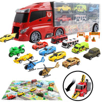 Camion Bisarca Porta Auto con 6 Macchinine Giocattolo Bambini Idea Regalo