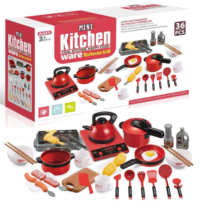 Set Cucina Giocattolo set 36 pezzi Gioco per Bambini con Suoni Realistico