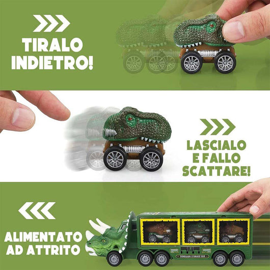 Camion Dinosauri Giocattolo con Animali Portatile Gioco per Bambini