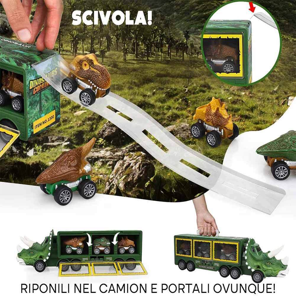 Camion Dinosauri Giocattolo con Animali Portatile Gioco per Bambini