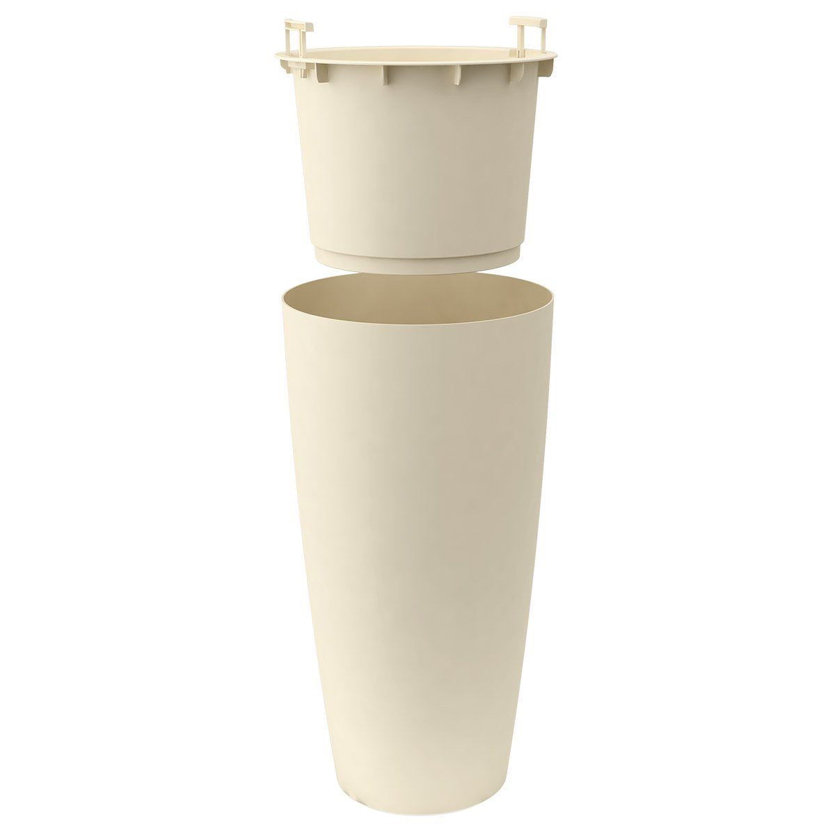 Vaso Style 2 pezzi cm  36x70 H con bosso artificiale -  colore: antracite - 2-3636P-BOSSO