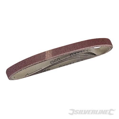 Nastri abrasivi 10 x 330 mm in ossido di alluminio per levigatrici a nastro silverline - Grana 60