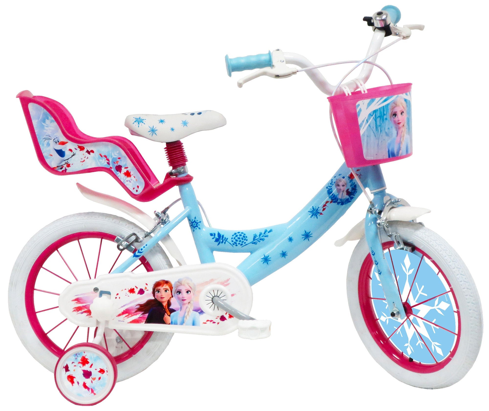 Bicicletta per Bambina 16" 2 Freni Disney Frozen Azzurra