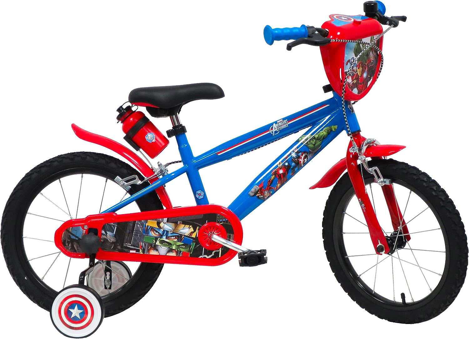 Bicicletta per Bambino 16" 2 Freni Marvel Avengers Multicolore