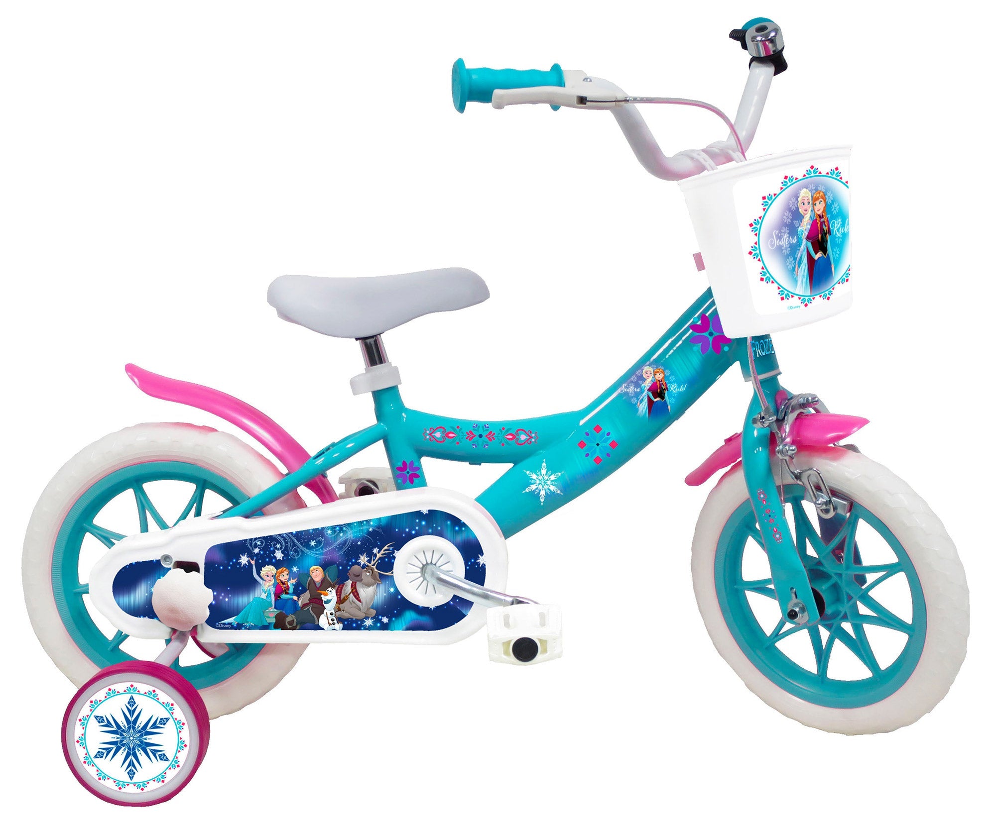 Bicicletta per Bambina 12" 1 Freno Disney Frozen Azzurro