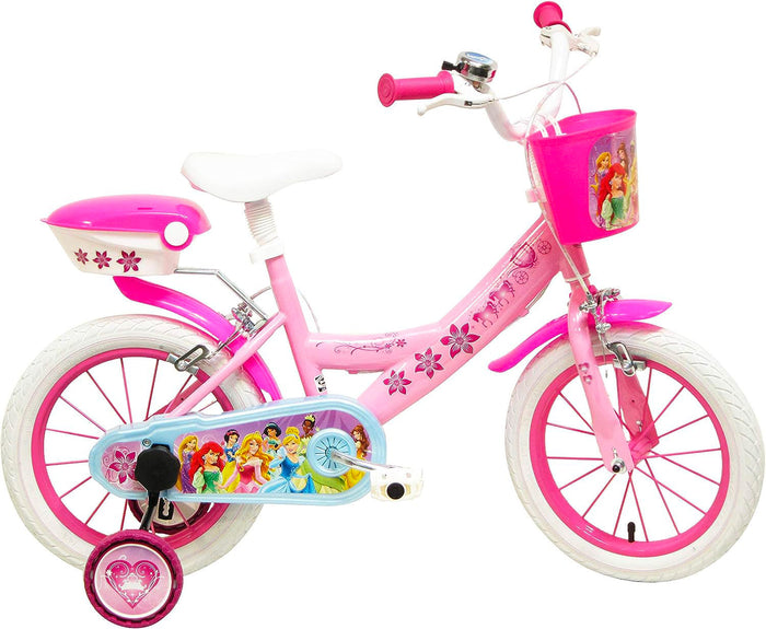 Bicicletta per Bambina 14" 2 Freni Disney Principesse Rosa