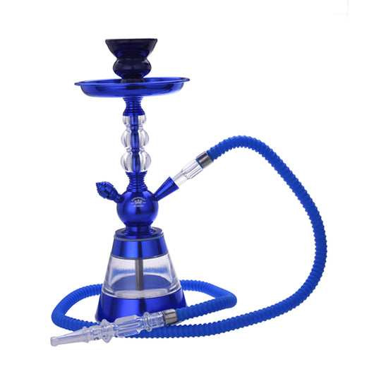 Bong Per Narghilè Blu 35cm Con Vaso In Acrilico Pinze E Camino In Ceramica - 40508107