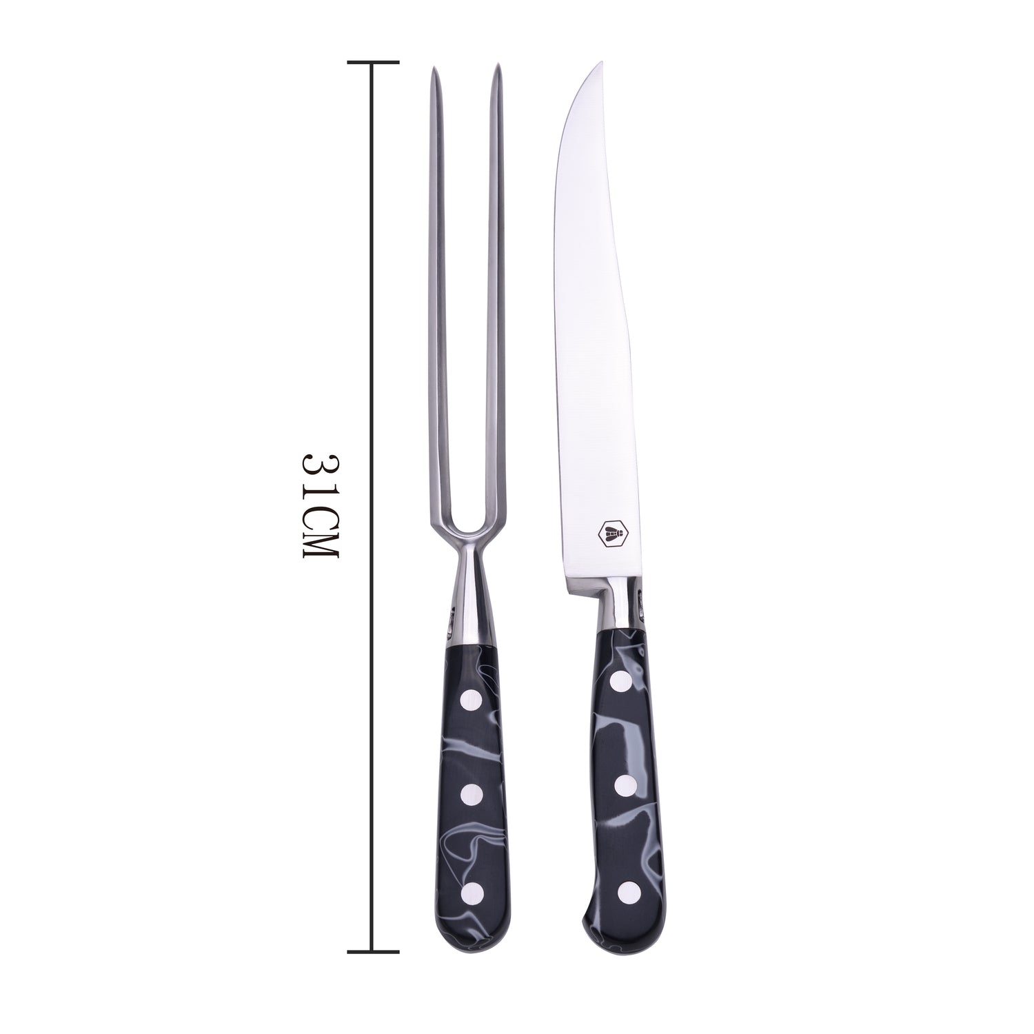 Set Coltello E Forchettone In Acciaio Inossidabile Per BBQ - Laguiole 40268474