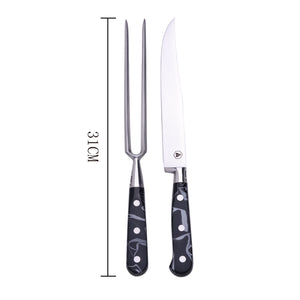 Set Coltello E Forchettone In Acciaio Inossidabile Per BBQ - Laguiole 40268474