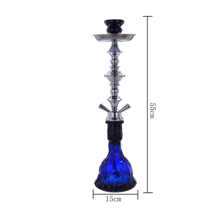 Bong Per Narghilè Blu A 2 Tubi 55cm - 40508048