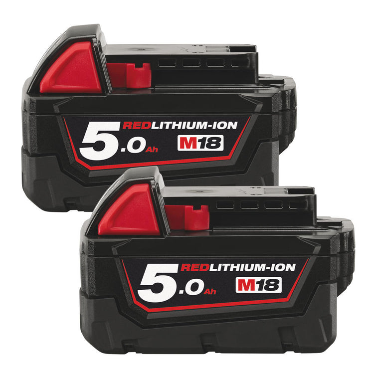 M18 Nrg-502-Energy Pack 2 Batterie Da 5,0Ah M18 + 1 Batteria M12 Omaggio-