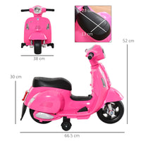 Piaggio Mini Vespa GTS Elettrica 6V per Bambini Rosa