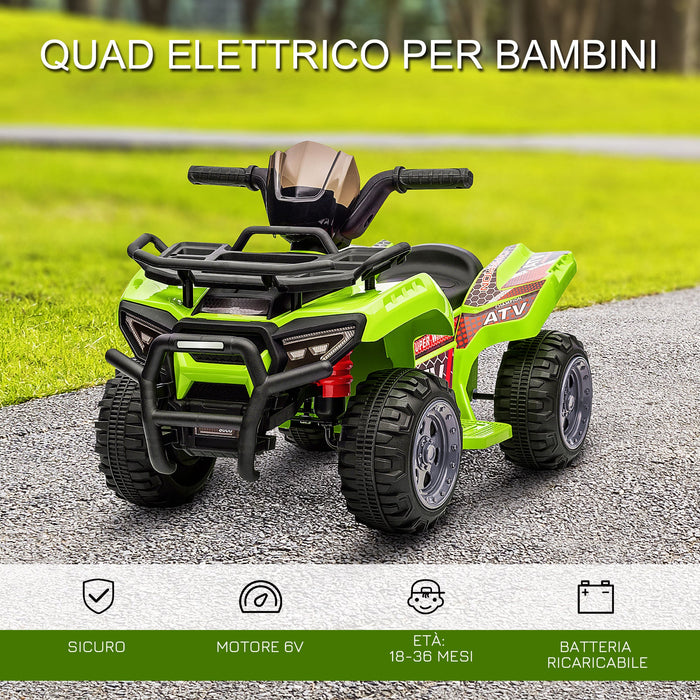 Mini Quad Elettrico per Bambini 6V Verde