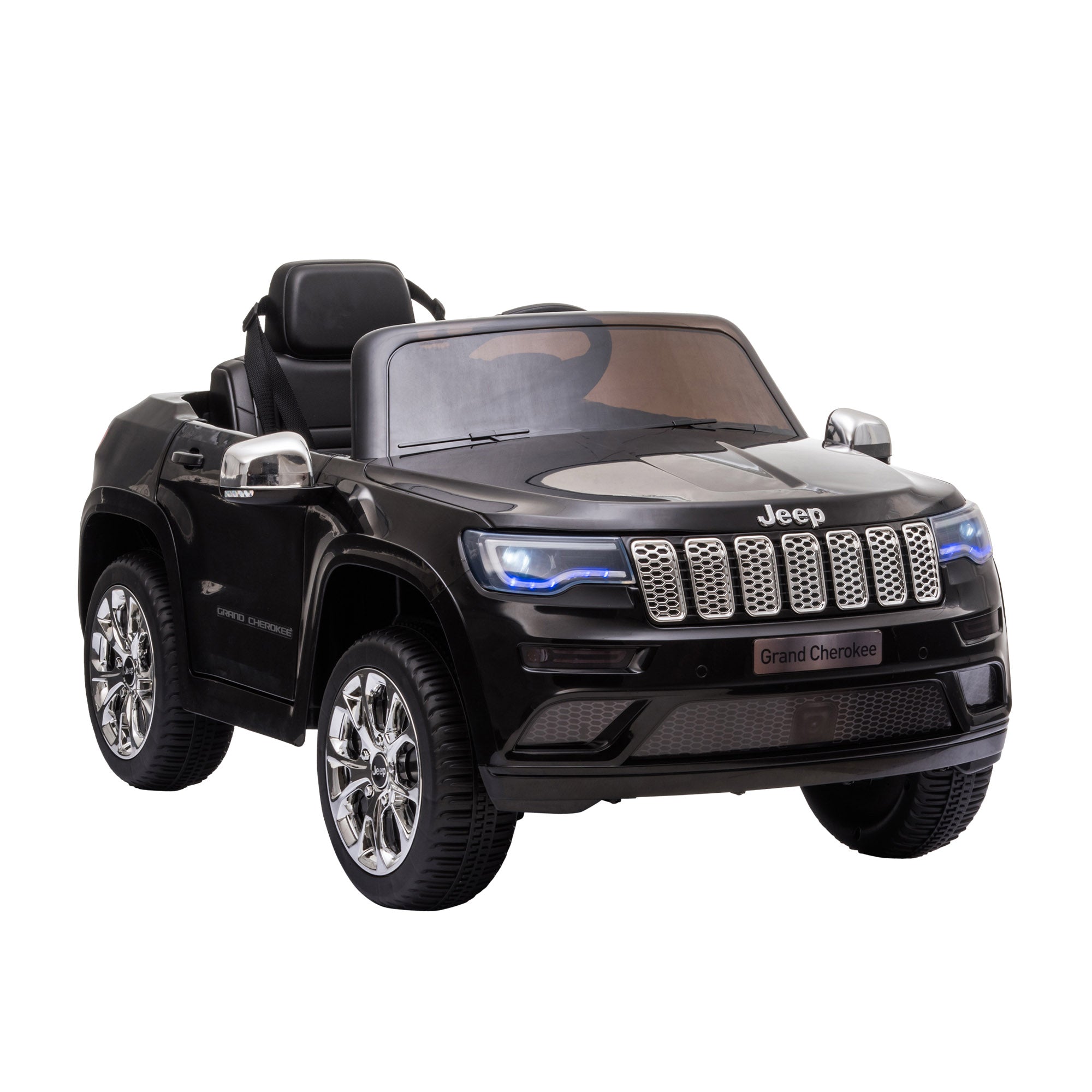 Macchina Elettrica per Bambini 12V con Licenza Jeep Grand Cherokee Nera