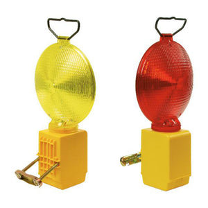 Lampada Stradale Di Segnalazione 'Segnalite' Con Led - Luce Arancio - Batteria 1X6V - Maurer