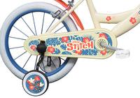 Bicicletta per Bambina 16" 2 Freni Stitch Bianca