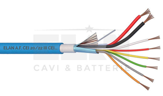 MATASSA CAVO ELAN ALLARME SCHERMATO 2X0,75+6X0,22 DOPPIA GUAINA PVC 047061 100MT