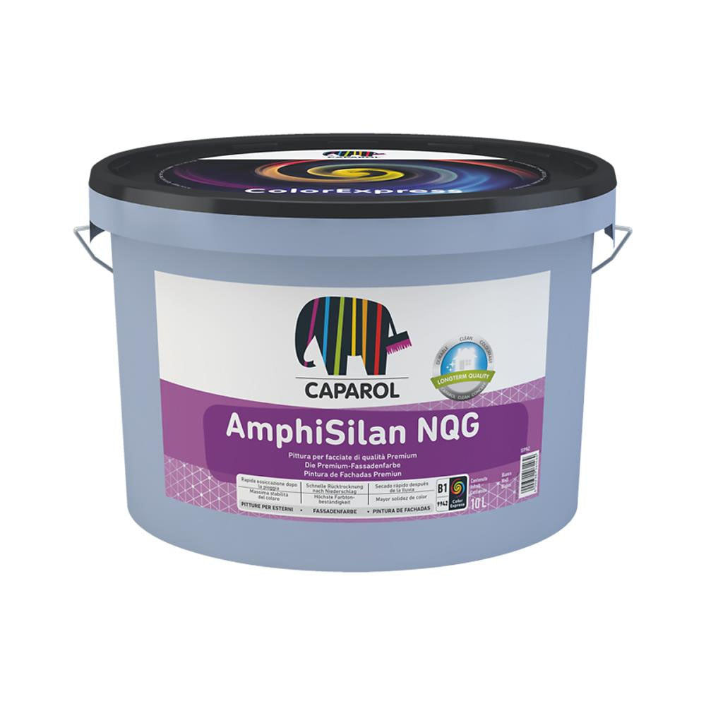 Amphisilan Nqg - Pittura Per Facciate A Base Di Resina Siliconica Altamente Diffusiva Idrorepellente - Bianco - 10Lt - Caparol