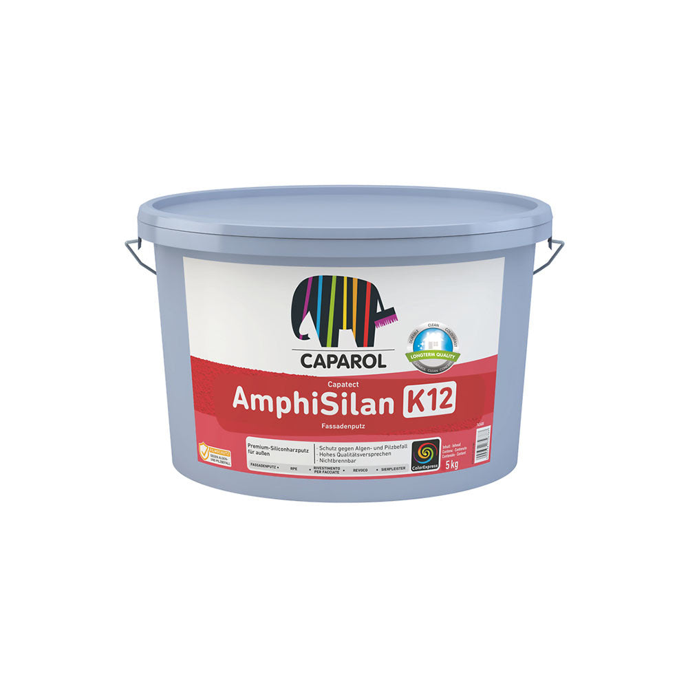 Capatect Amphisilan-Fassadenputz K12 - Rivestimento Metilsiliconico Superiore Per Esterni - Bianco - 5 Kg - Caparol