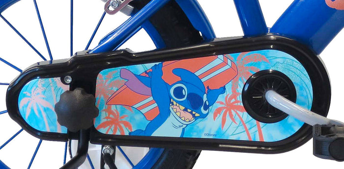 Bicicletta per Bambino 14” 2 Freni con Licenza Disney Stitch Blu