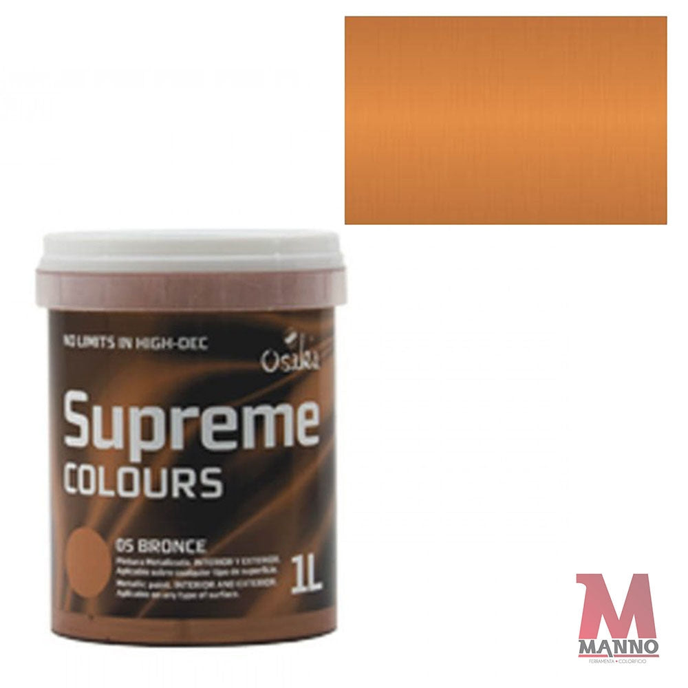 PITTURA DECORATIVA METALLIZZATA all'acqua OSAKA supreme colours MULTIADERENTE 1L Bronzo