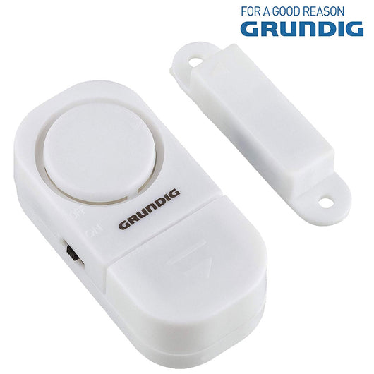 Grundig Set 4 pezzi Sistema allarme per Porte e Finestre con Interruttore 90 dB