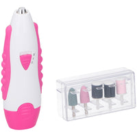 Set Manicure Pedicure con 5 Accessori Testine Intercambiabili Fresa per Unghie