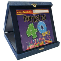 Targa Fantastici 40 anni Personalizzabile cofanetto Gadget idea regalo