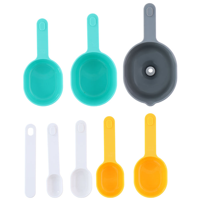 Set 8 Accessori per Cucinare con Caraffa Graduata Brocca Misurini e Cucchiai