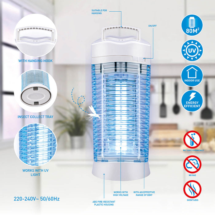 Zanzariera Elettrica 12W Lampada per Insetti da Esterno Interno Grundig