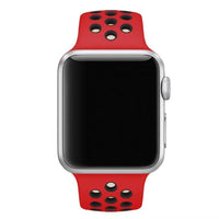 Cinturino Sport in Silicone per Apple Watch Rosso/Nero 38 mm 112/97mm