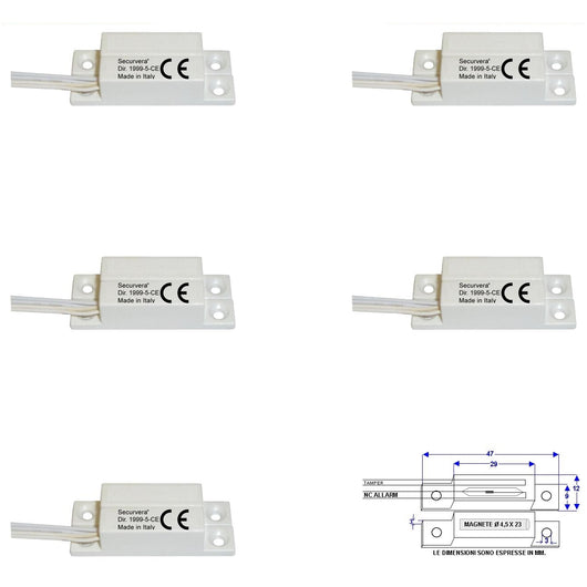 5 CONTATTI MAGNETICI NC A MATTONCINO DA ESTERNO Securvera ST-405CMABCTE