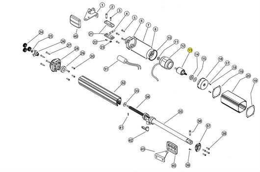 121334 GRUPPO ALBERO MOTORE LINEAR 11 VH 230V RICAMBIO