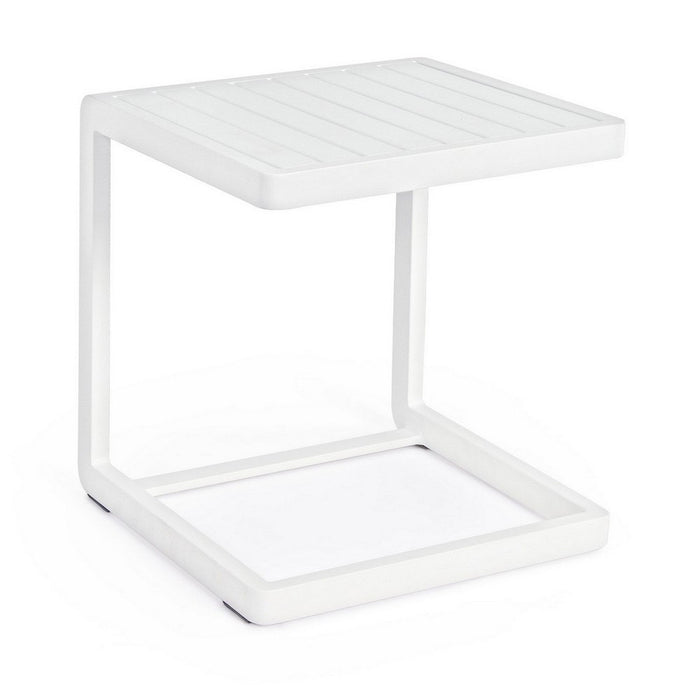 Tavolino da Giardino Esterno Bianco Mobili Outdoor Minimal Konnor Bizzotto