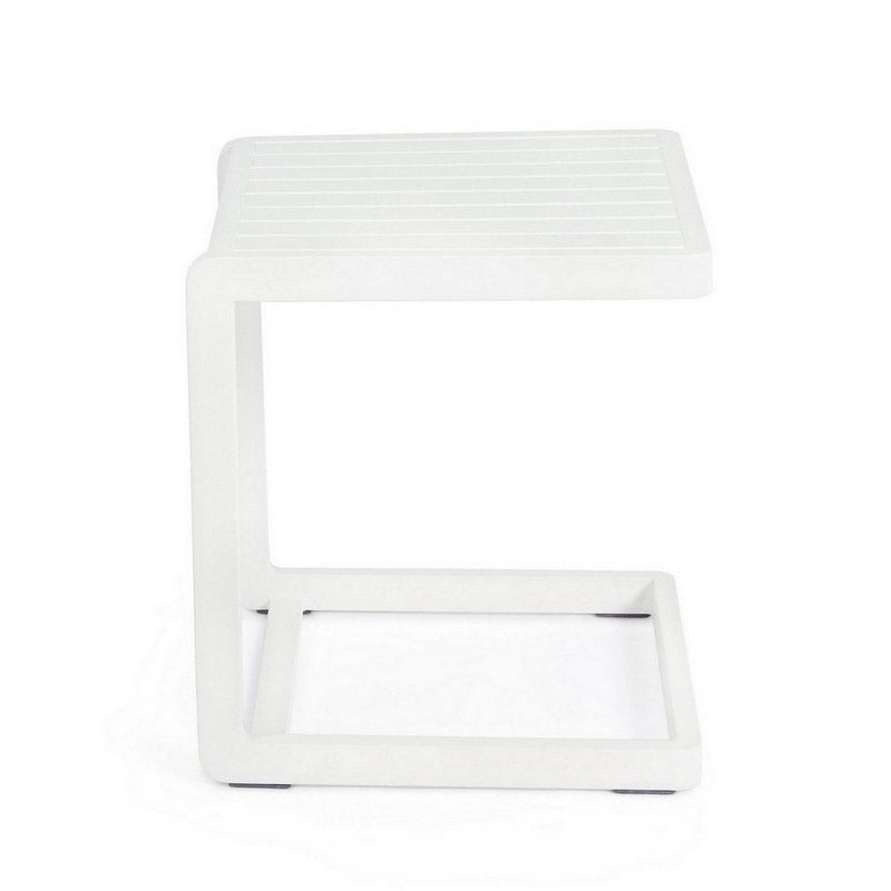 Tavolino da Giardino Esterno Bianco Mobili Outdoor Minimal Konnor Bizzotto