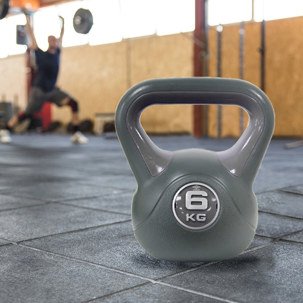 Kettlebell Esercizio Fisico Fitness Peso in Ghisa da 6 kg Impugnatura Ergonomica