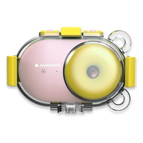 Fotocamera compatta agfa arkcwpk realikids waterproof pink e yellow