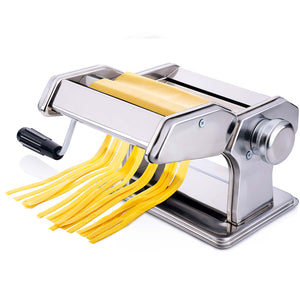 Macchina per la Pasta Fresca Manuale Acciaio Inossidabile con Morsetto da Tavolo