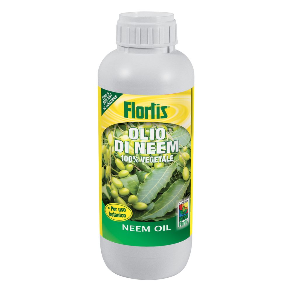 Concime OLIO DI NEEM per piante per insetti parassiti BIOLOGICO 1 Lt FLORTIS