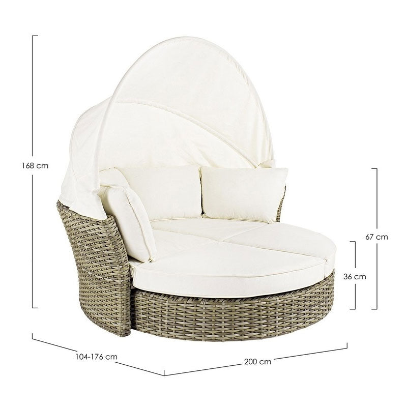 Divano Letto da Giardino Convertibile Daybed Arredo Esterno Lesly Bizzotto