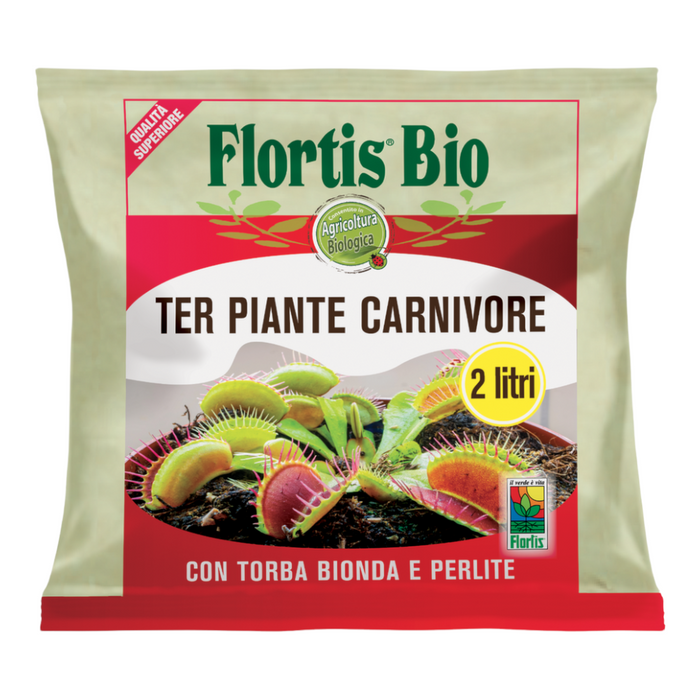 Terriccio per PIANTE CARNIVORE FLORTIS 2 LT saracenia Dionea muscipula