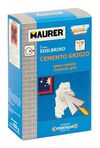 Cemento Grigio Da 1Kg In Polvere Ideale Per Ogni Tipo Di Riparazione Su Intonaci E Calcestruzzi-Maurer