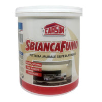 Carson SBIANCA FUMO PITTURA SUPERLAVABILE BIANCA SUPER COPRENTE idrorep 1 o 6 KG 1 KG