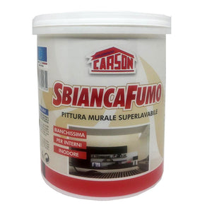 Carson SBIANCA FUMO PITTURA SUPERLAVABILE BIANCA SUPER COPRENTE idrorep 1 o 6 KG 1 KG