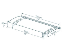 Pensilina Da Esterno Aquila  150X91 cm colore Grigio