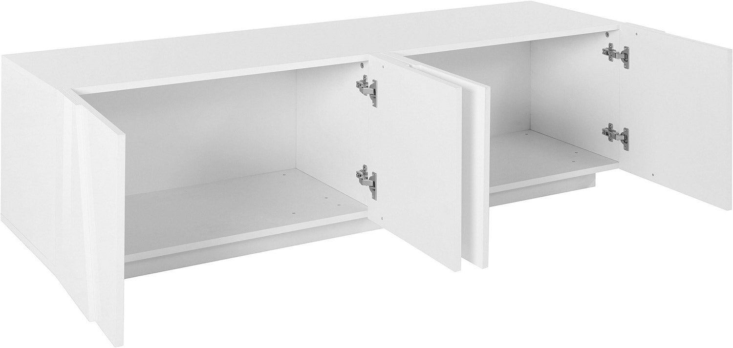 Mobile TV 4 Ante 162,4x44,2x46 cm Ping Bianco Lucido