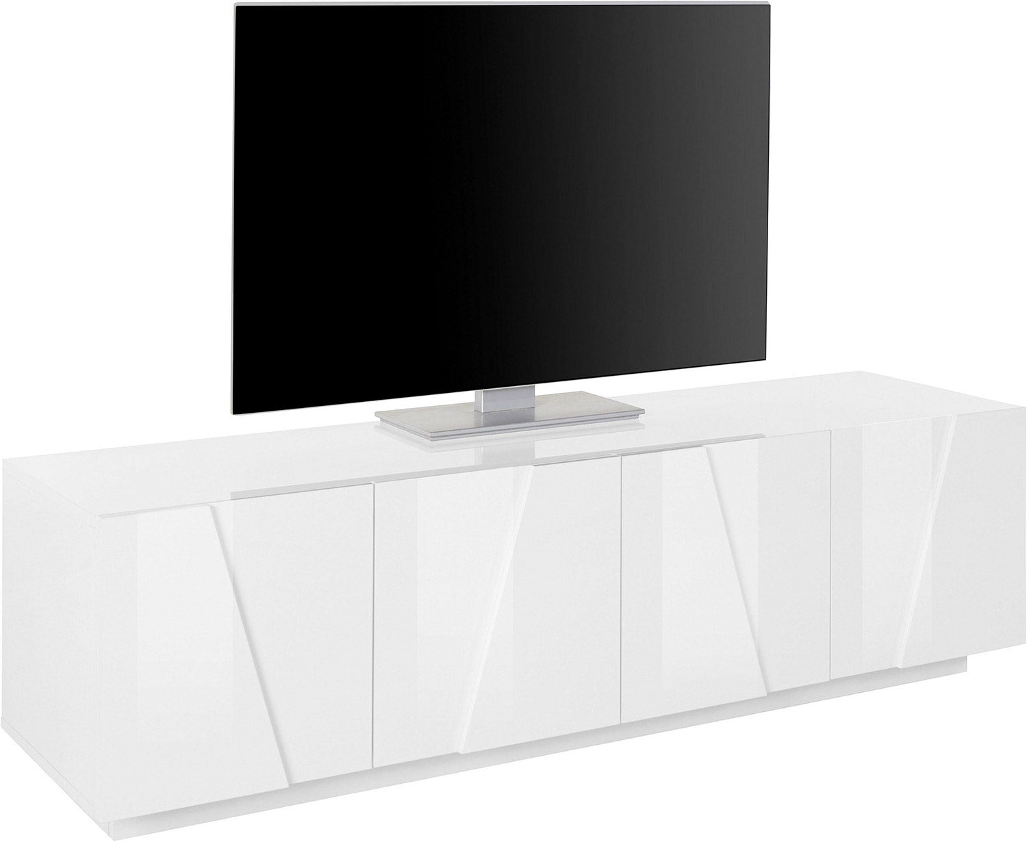 Mobile TV 4 Ante 162,4x44,2x46 cm Ping Bianco Lucido