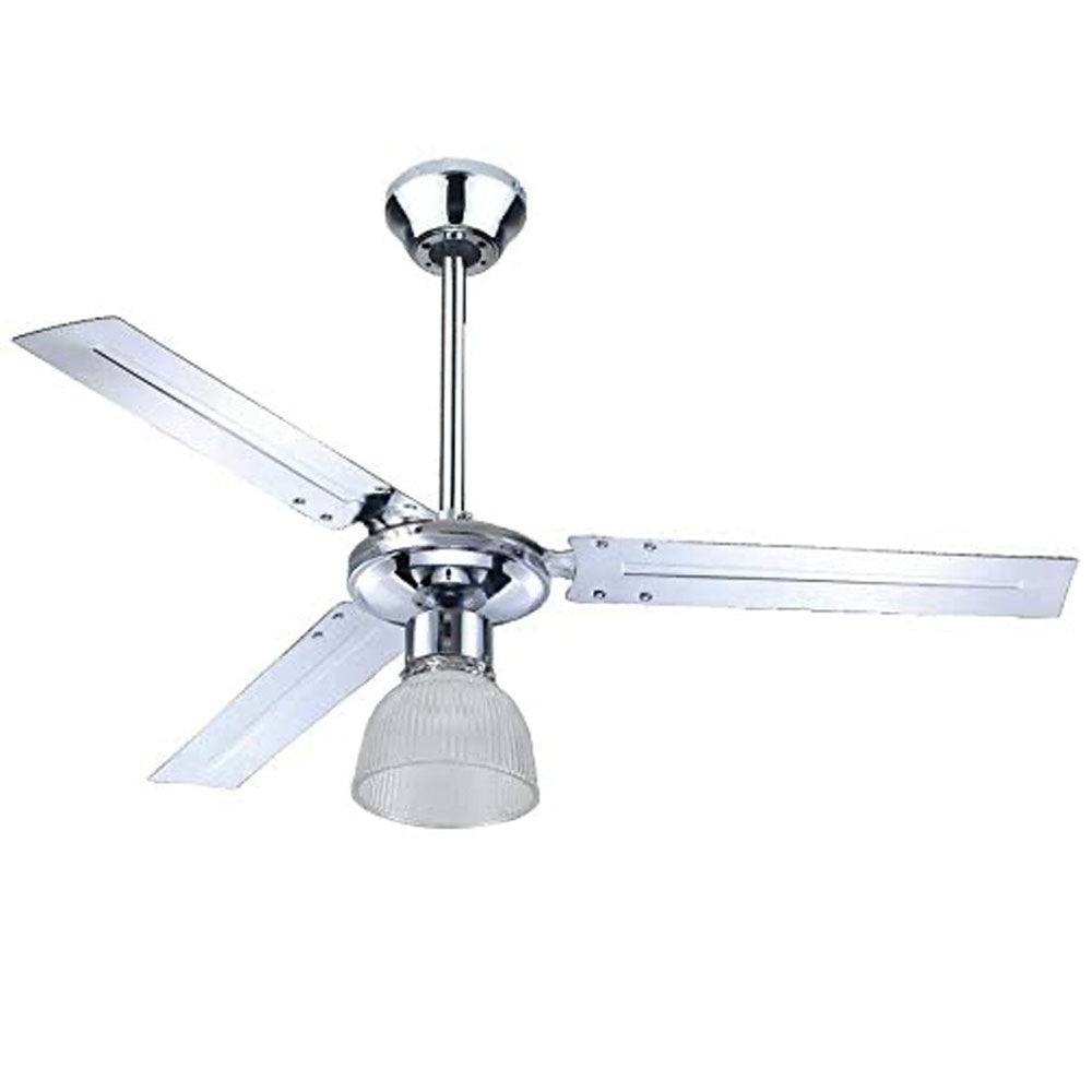 Ventilatore A Soffitto 3 Pale - Ø120 Cm - Silver - Con Luce E Telecomando 'Zfr3121X' - Bigmat