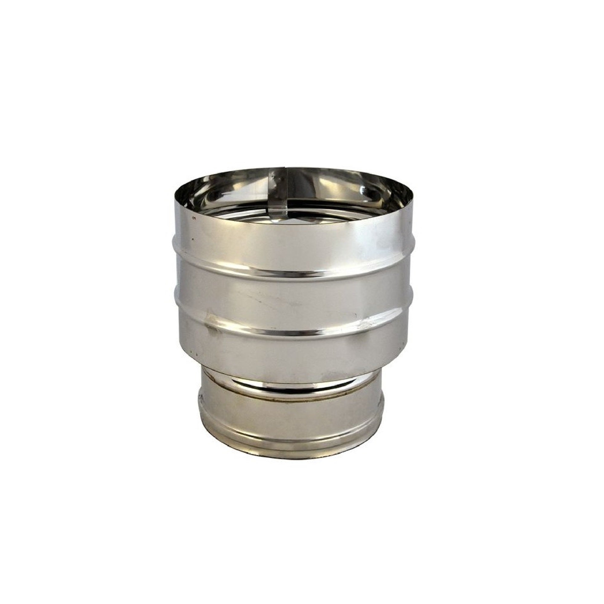 Fumaiolo a cappello doppia parete KASART antivento acciaio inox spessore 5/10 +misure Ø CM 25/30