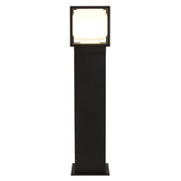 Paletto Esterno Moderno Atene Alluminio Bianco Policarbonato Nero Led 9W 3000K